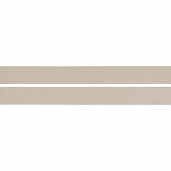 Living Style Cream Bullnose 2 In. X 24 In. Glazed Porcelain Wall Tile, 12PK